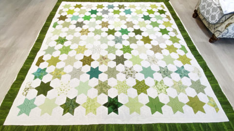 JoAnn’s Green Diamond Star Quilt