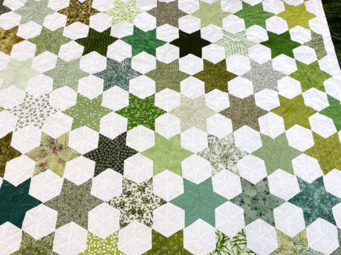 JoAnn’s Green Diamond Star Quilt