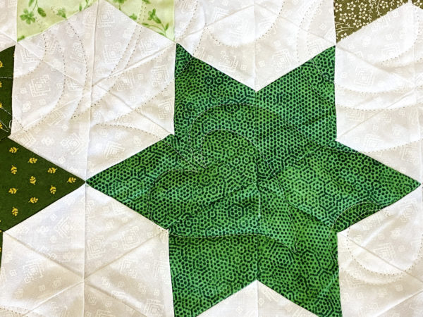 JoAnn’s Green Diamond Star Quilt
