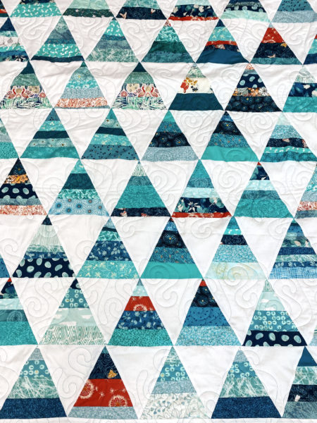 JoAnne’s Cool Teal Pyramid Quilt