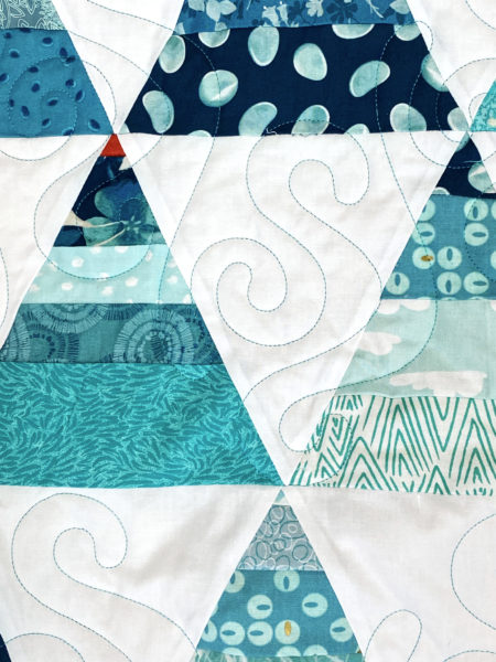 JoAnne’s Cool Teal Pyramid Quilt