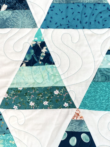 JoAnne’s Cool Teal Pyramid Quilt