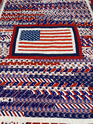 Vickie’s Jelly Roll and Flag Quilt