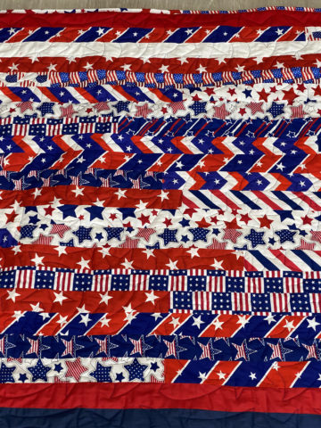 Vickie’s Jelly Roll and Flag Quilt