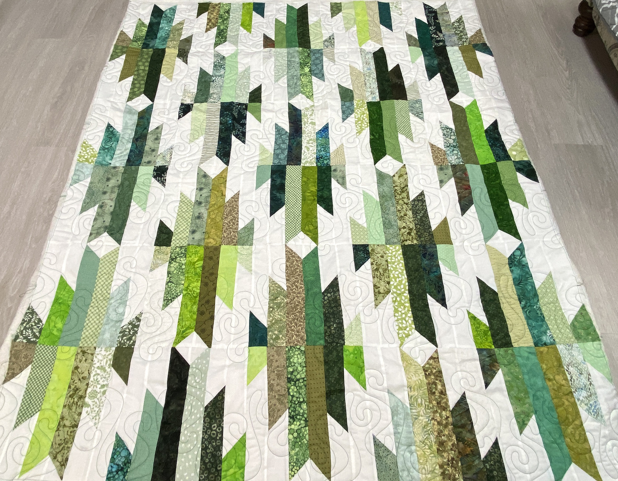 JoAnne’s Spring Green Jelly Roll Quilt