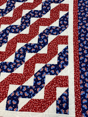 3 Yard Waves Patriotic Quilt by Carol and Bonnie