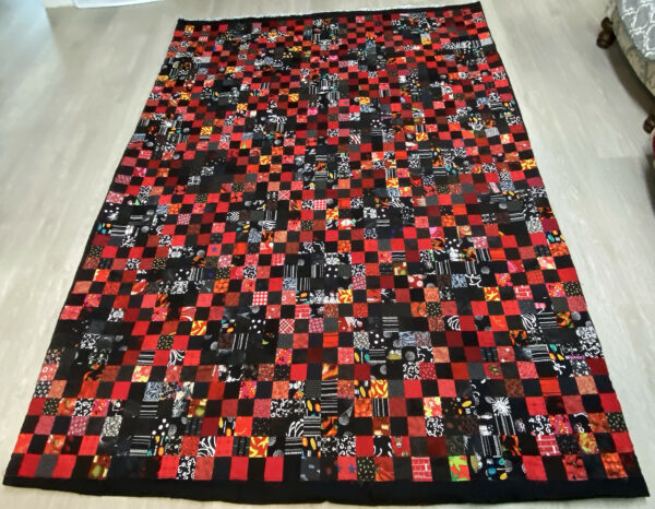 Marcie’s Red & Black Double Irish Chain Quilt