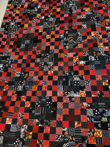 Marcie’s Red & Black Double Irish Chain Quilt