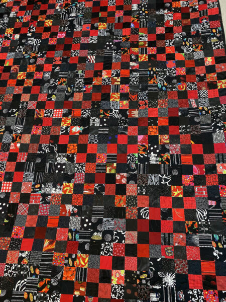 Marcie’s Red & Black Double Irish Chain Quilt