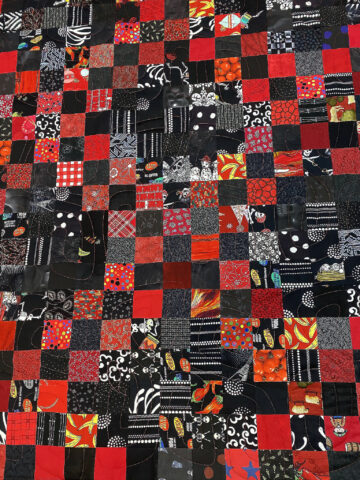 Marcie’s Red & Black Double Irish Chain Quilt