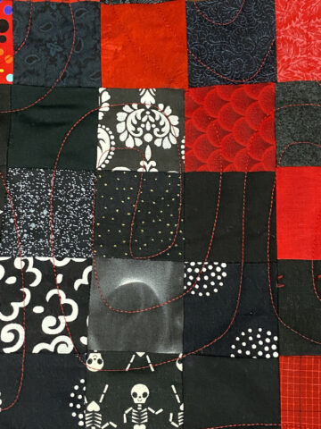 Marcie’s Red & Black Double Irish Chain Quilt