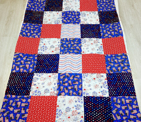 Ellen’s Patriotic Stars & Squares Quilt