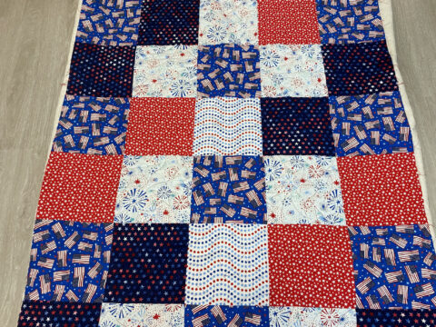 Ellen’s Patriotic Stars & Squares Quilt