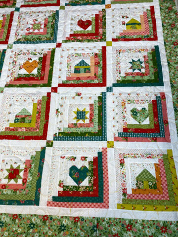 Misty’s Pink Lemonade Log Cabin Quilt