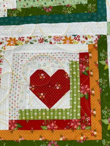 Misty’s Pink Lemonade Log Cabin Quilt