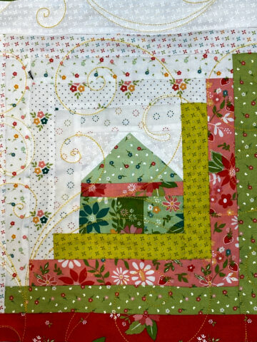 Misty’s Pink Lemonade Log Cabin Quilt