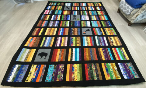 Western Strip Quilt by Phyllis