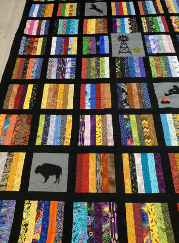 Western Strip Quilt by Phyllis