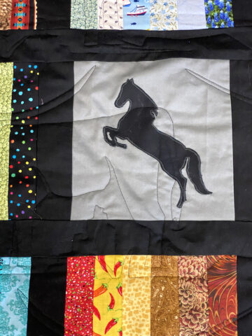 Western Strip Quilt by Phyllis