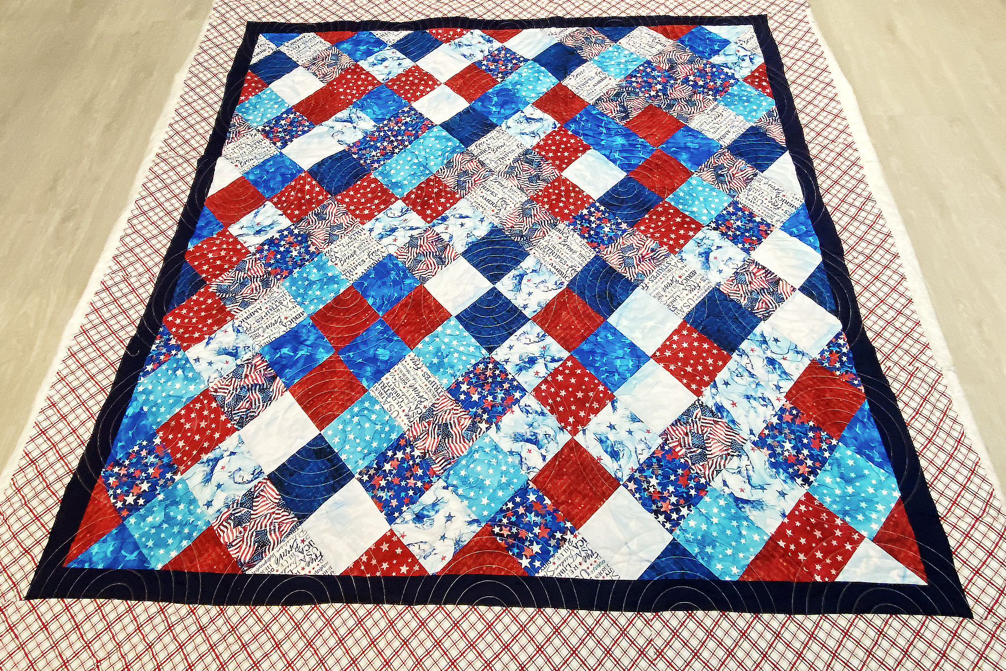 Juanita’s Red, White & Blue Patriotic Quilt