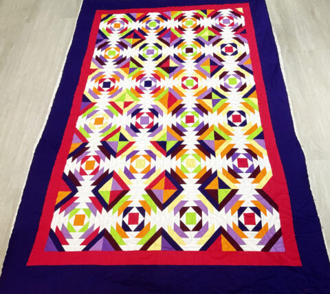 Angela’s Colorful Pineapple Quilt