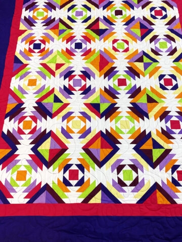 Angela’s Colorful Pineapple Quilt