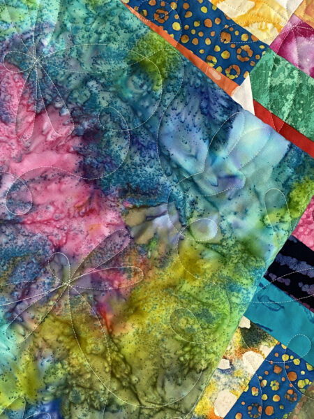 Terry’s Colorful Batik Strip Quilt