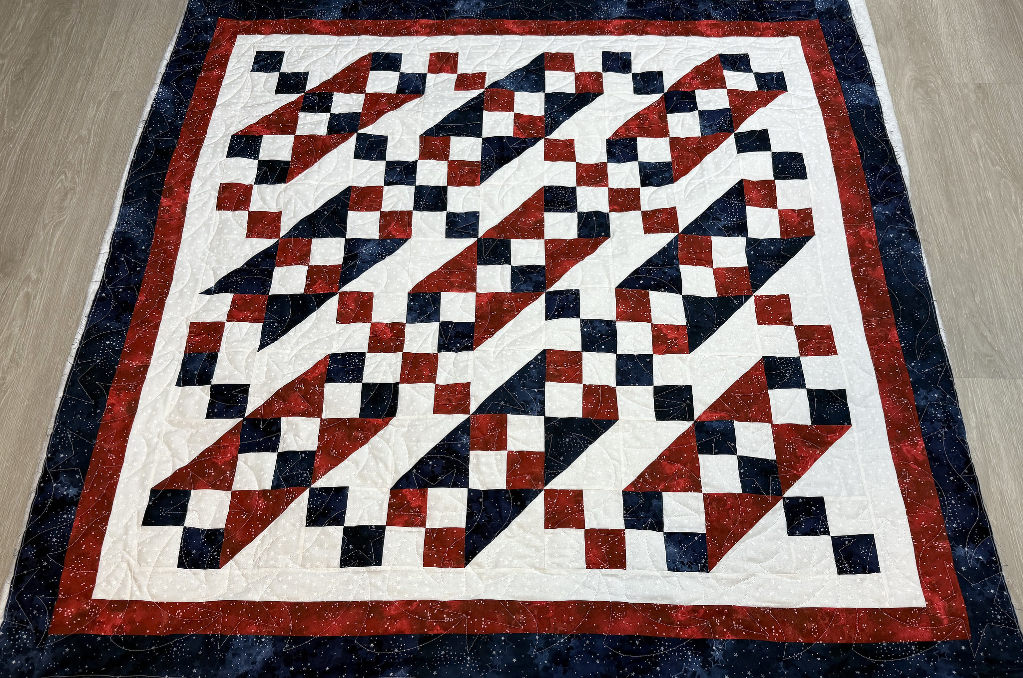 Jan’s Patriotic Preppy Pattern Quilt