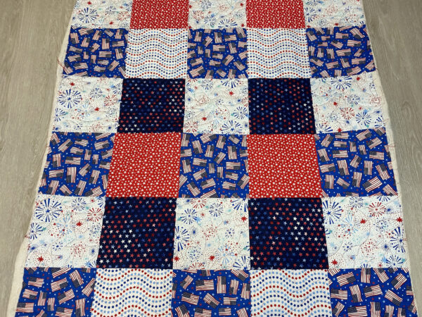 Ellen’s Patriotic Nine Inch Squares Quilt