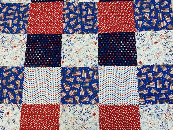 Ellen’s Patriotic Nine Inch Squares Quilt