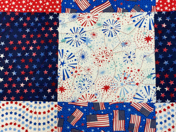 Ellen’s Patriotic Nine Inch Squares Quilt