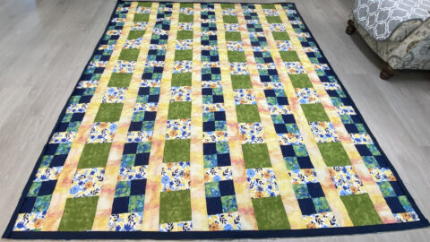Bright and Beautiful Flowers Quilt by Cheryl
