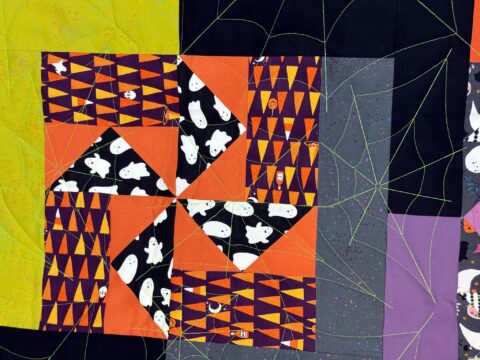 Walk the Block throw by Terry Morris - quilting detail
