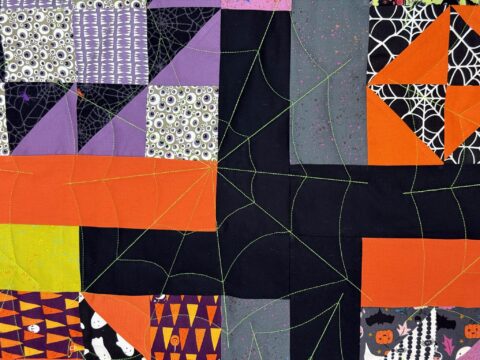 Walk the Block throw by Terry Morris - quilting detail