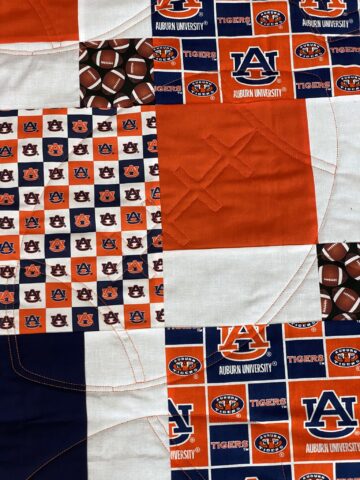Auburn Tigers Quilt by Ruth Garrison - quilting detail