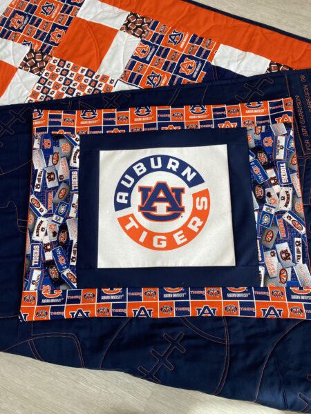 Auburn Tigers Quilt by Ruth Garrison - quilting detail