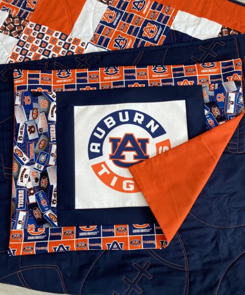 Auburn Tigers Quilt by Ruth Garrison - quilting detail