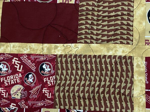 FSU Seminoles Quilt by Angela Rowan - quilting detail
