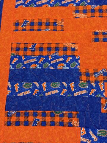 Florida Gators Strip Quilt by Debbie Shephard - quilting detail
