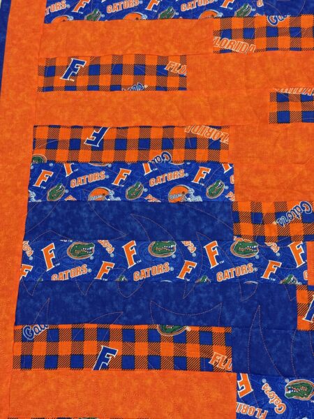 Florida Gators Strip Quilt by Debbie Shephard - quilting detail