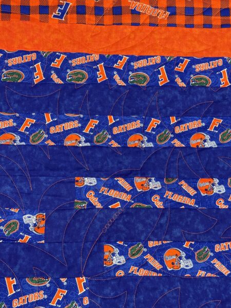 Florida Gators Strip Quilt by Debbie Shephard - quilting detail