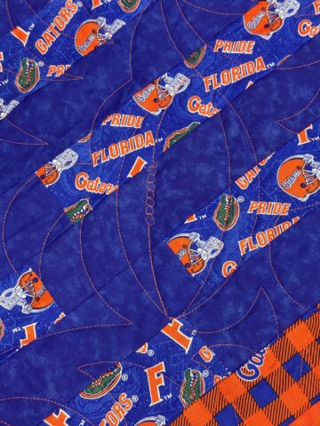 Florida Gators Strip Quilt by Debbie Shephard - quilting detail