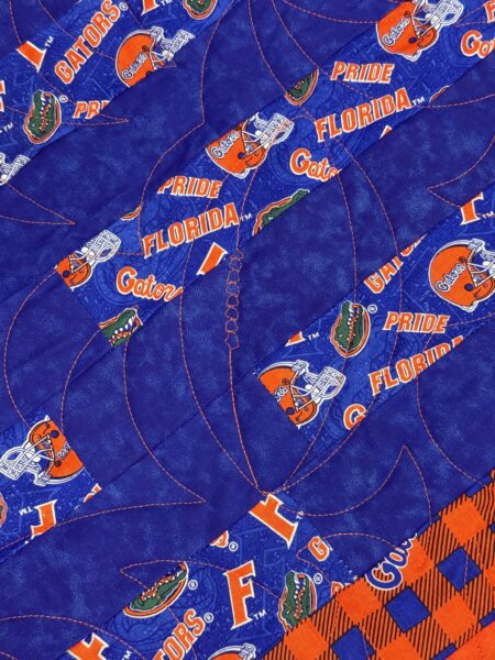 Florida Gators Strip Quilt by Debbie Shephard - quilting detail