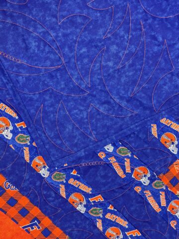 Florida Gators Strip Quilt by Debbie Shephard - quilting detail