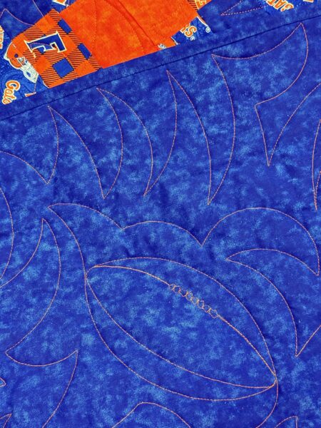 Florida Gators Strip Quilt by Debbie Shephard - football quilting design detail